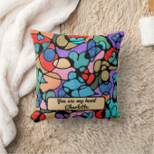 ハート神経画像デジタル水彩画 クッション (ブランケット)