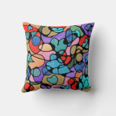 ハート神経画像デジタル水彩画 クッション (裏面)