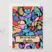 ハート神経画像デジタル水彩画 シーズンカード (正面)