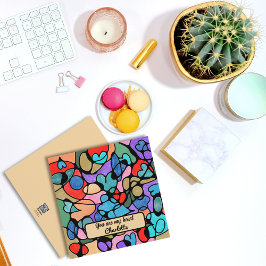 ハート神経画像デジタル水彩画 シーズンカード