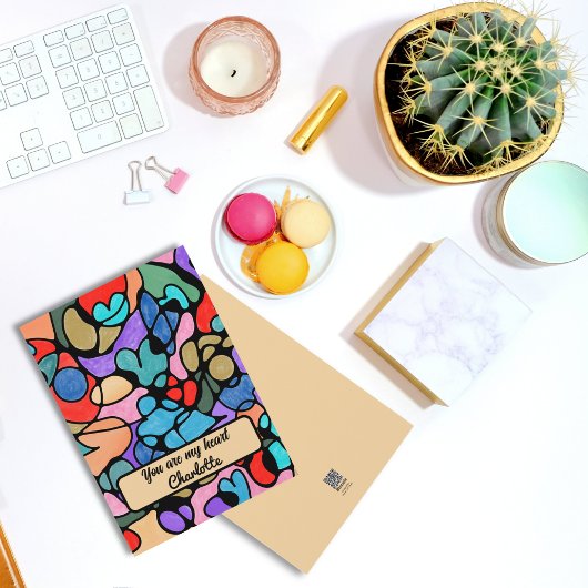 ハート神経画像デジタル水彩画 シーズンカード