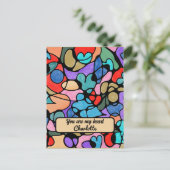 ハート神経画像デジタル水彩画 案内ポストカード (スタンド正面)