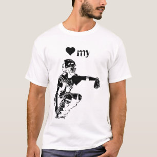 ハート私のキャッチャーのティー Tシャツ