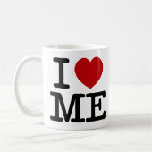 ハート私自尊受理尊厳わしが愛する コーヒーマグカップ (左)