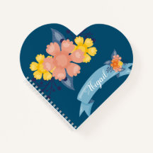 ハート秋のフローラスパイラルノート