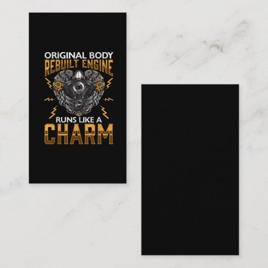 ハート移植によるエンジンバイパス手術 名刺 (正面/裏面)