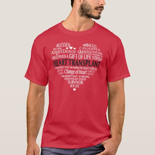ハート移植オリジナルデザインTシャツ Tシャツ (正面)