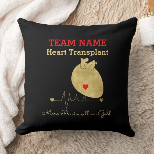ハート移植チームのカスタマイズ クッション (ブランケット)