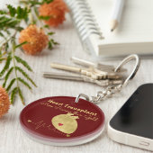 ハート移植大切金ゴールド以上 キーホルダー (正面右)