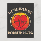 ハート移植手術を受けた臓器提供者の生存者 ポストカード (正面)