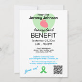 ハート移植特典資金調達者テンプレート 招待状 (正面)