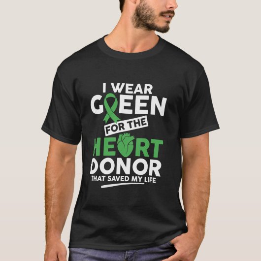 ハート移植生存者生活ハートドナー臓器 Tシャツ (正面)
