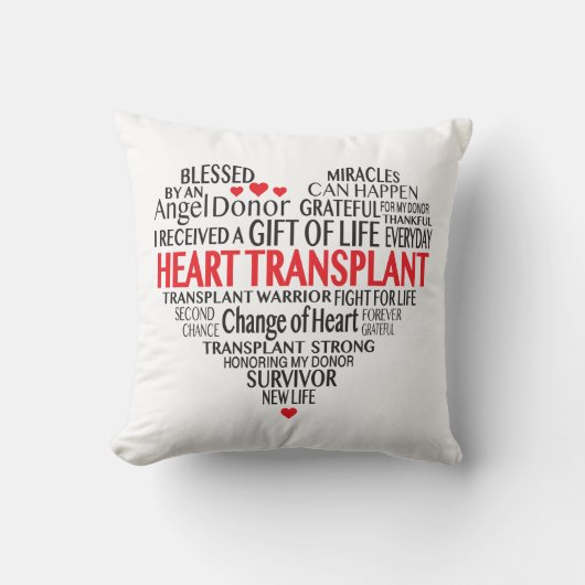 ハート移植生存者複合枕 クッション (正面)