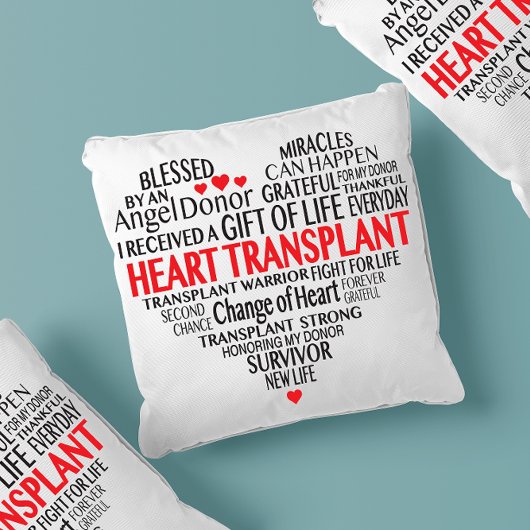 ハート移植生存者複合枕 クッション