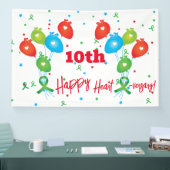 ハート移植記念日のカスタマイズ可能パーティー 横断幕 (トレードショー)