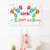 ハート移植記念日のカスタマイズ可能パーティー 横断幕 (インサイチュ)