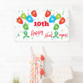 ハート移植記念日のカスタマイズ可能パーティー 横断幕 (インサイチュ)