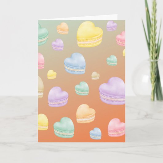 ハート空白のマカロン カード (正面)