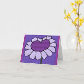 ハート空白の花札 カード (黄色い花)