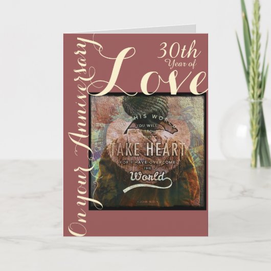ハート第30記念日カードを取って下さい カード (正面)