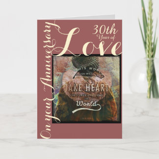 ハート第30記念日カードを取って下さい カード
