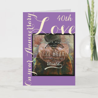 ハート第40記念日カードを取って下さい カード