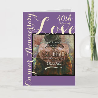 ハート第40記念日カードを取って下さい カード