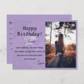 ハート箱及び模様カスタム誕生日葉書 ポストカード (正面/裏面)