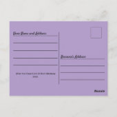 ハート箱及び模様カスタム誕生日葉書 ポストカード (裏面)