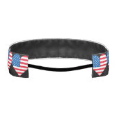 ハート米国国旗1-1/2"非ヘッドバンスリップまたは滑ることド アスレチックヘッドバンド (裏面)