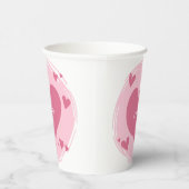 ハート紙カップ内の名前 紙コップ (右)