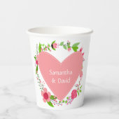 ハート紙カップ内の名前 紙コップ (裏面)