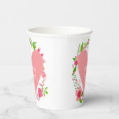 ハート紙カップ内の名前 紙コップ (右)