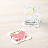 ハート紙コースターの名前 ペーパーコースター (インサイチュ)