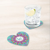 ハート紙コースターカスタムイニシャル ペーパーコースター (インサイチュ)