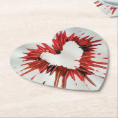 ハート紙コースター ペーパーコースター (アングル)