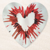 ハート紙コースター ペーパーコースター (正面)