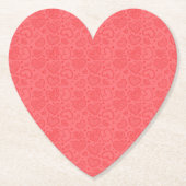ハート紙コースター - ラブ ペーパーコースター (正面)
