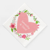 ハート紙ナプキン内の名前 (コーナー)