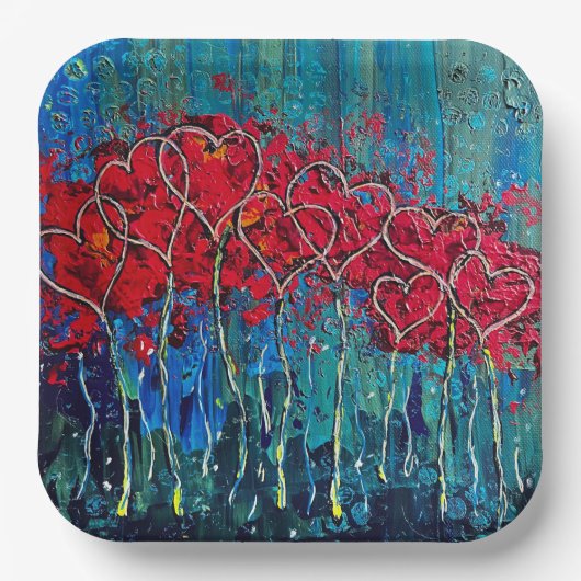 ハート紙プレート ペーパープレート (正面)