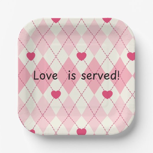 ハート紙プレート ペーパープレート (正面)