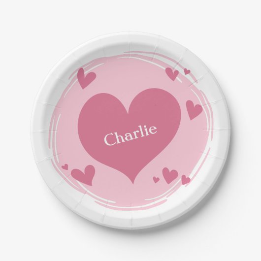 ハート紙プレート ペーパープレート (正面)