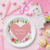 ハート紙プレート ペーパープレート (パーティー)