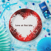 ハート紙プレート ペーパープレート (パーティー)