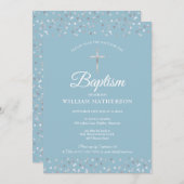 ハート紙吹雪バプテスマ《キリスト教》洗礼式や命名式 セーブザデート (正面/裏面)