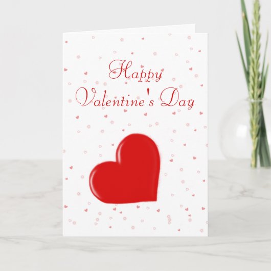 ハート紙吹雪バレンタインデイカード シーズンカード (正面)