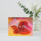 ハート素晴らしと蝶ありがとう ポストカード (スタンド正面)