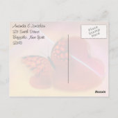 ハート素晴らしと蝶ありがとう ポストカード (裏面)