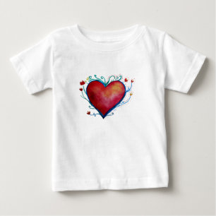 ハート素晴らしベビージャージーTシャツ ベビーTシャツ