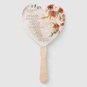 ハート素朴ウッドカットスライステラコッタ結婚ズ ハンドファン (裏面)